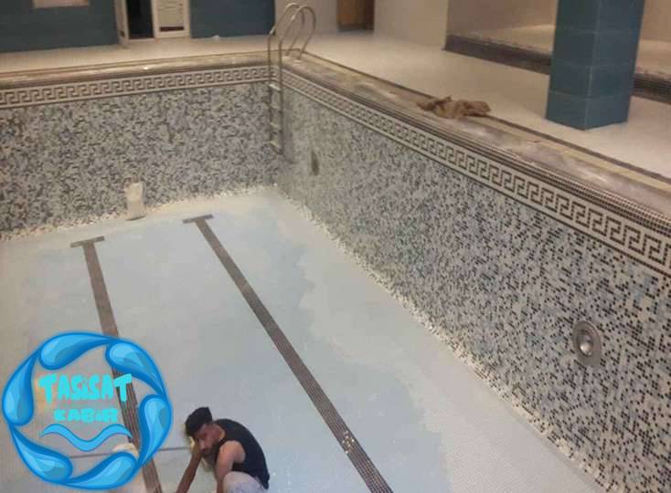 اسید شویی و بندکشی استخر آپارتمانی واقع در مبارک آباد 8