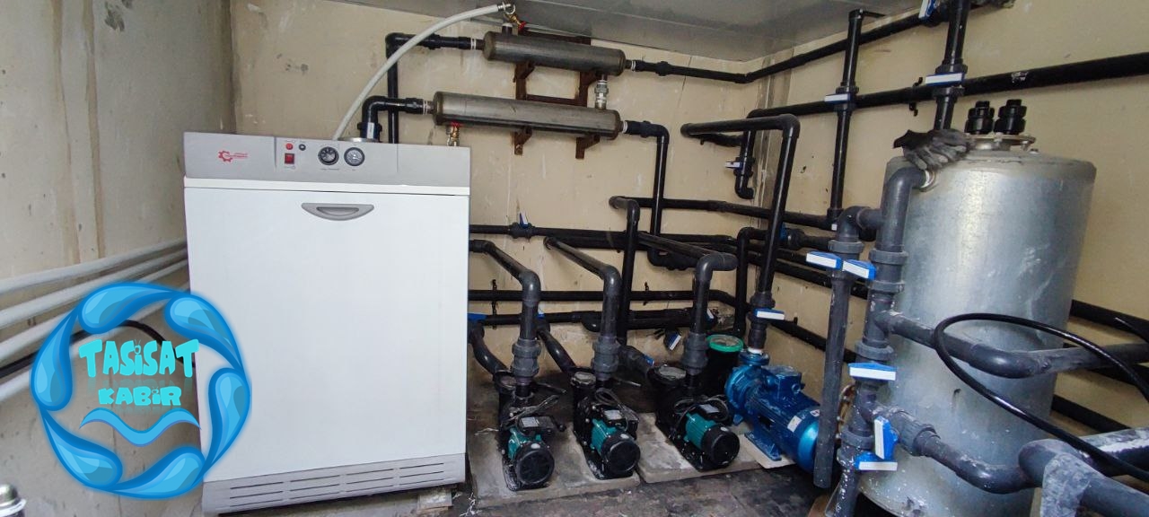 لوله کشی تصفیه خانه استخر ویلایی محمد شهر 7